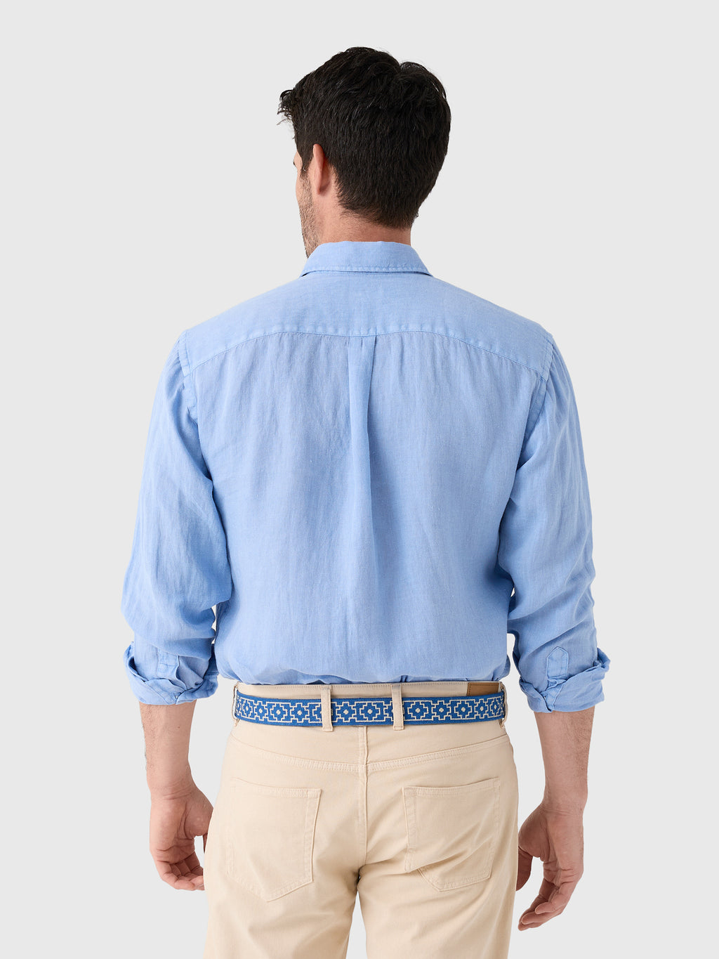 Peter Millar Crown Men's Shoreside Linen Sport Shirt - Saint Bernard