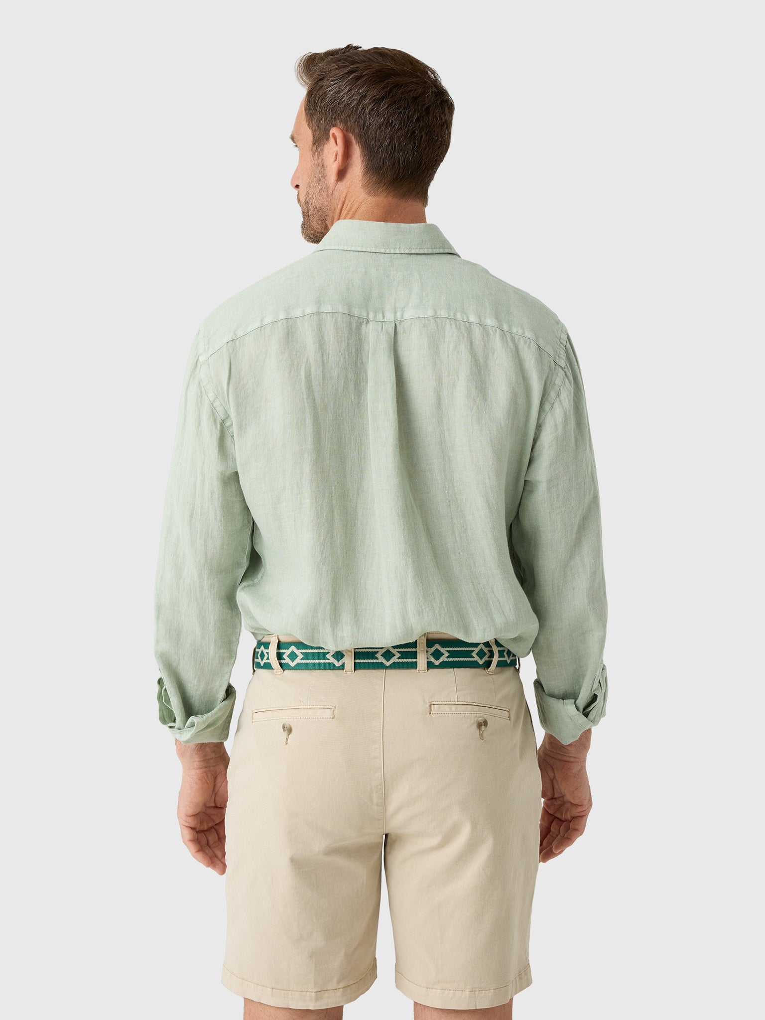 Peter Millar Crown Men's Shoreside Linen Sport Shirt - Saint Bernard
