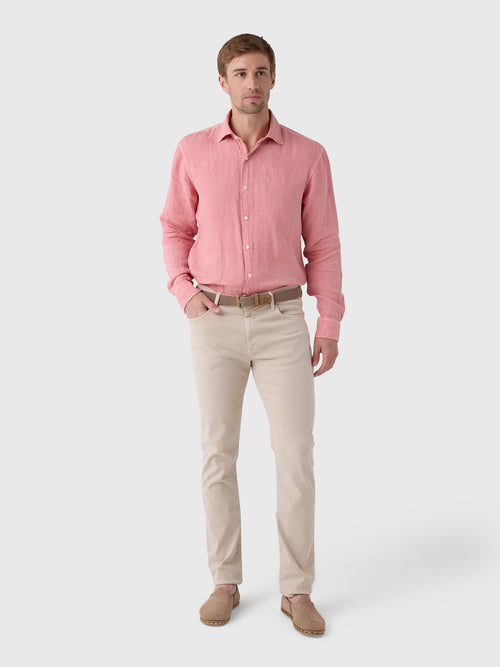 Peter Millar Crown Men's Shoreside Linen Sport Shirt - Saint Bernard