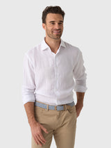 Peter Millar Crown Men's Shoreside Linen Sport Shirt - Saint Bernard