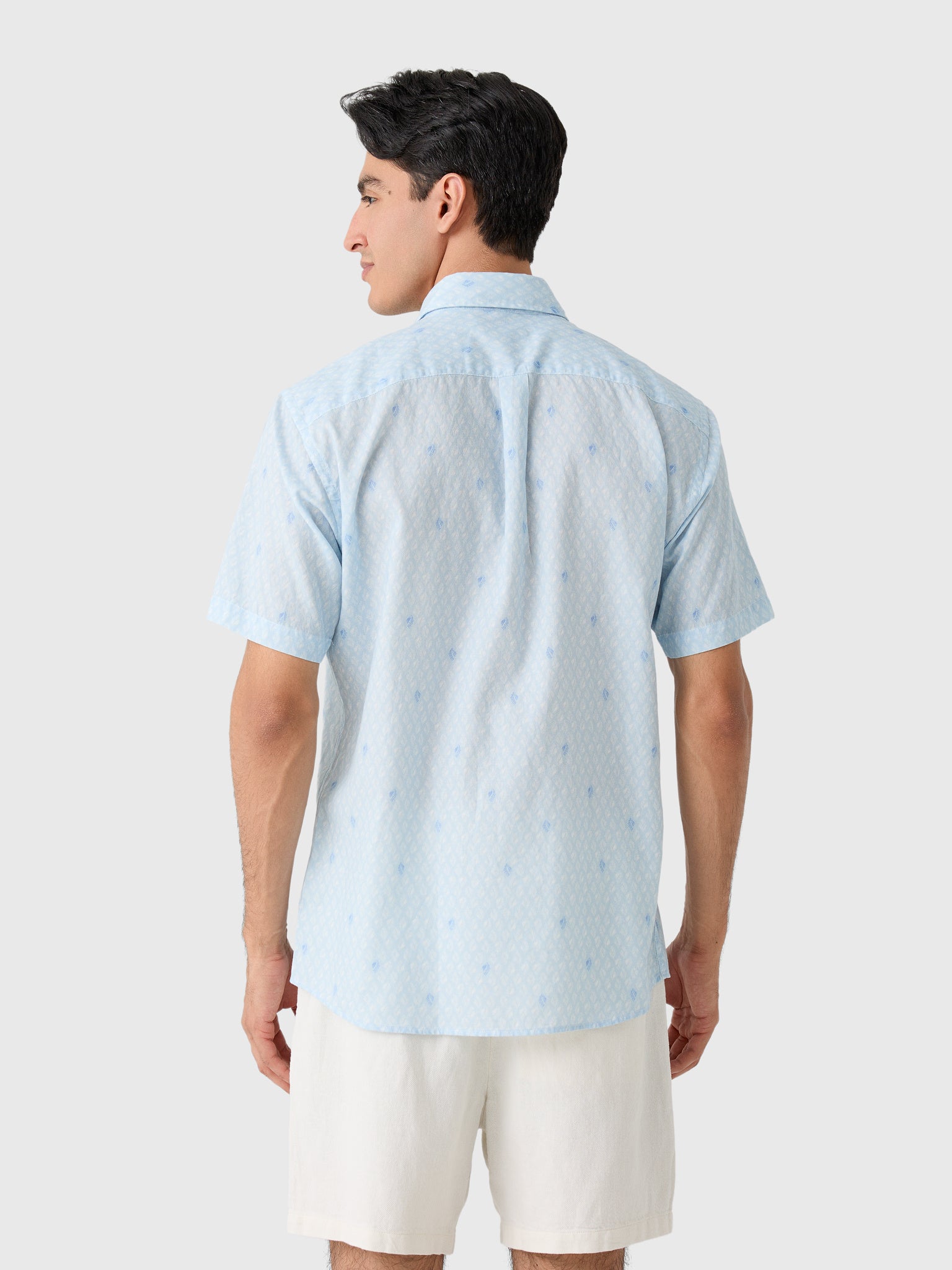Peter Millar Crown Men's Whitehaven Cotton-Lyocell Sport Shirt - Saint Bernard