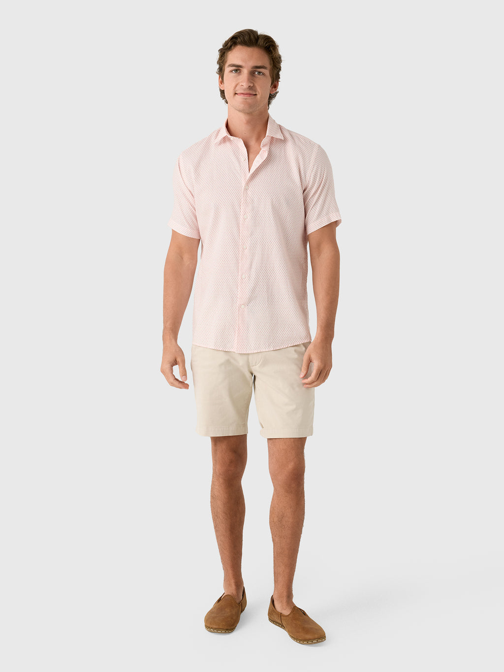 Peter Millar Crown Men's Tamarama Cotton Lyocell Sport Shirt - Saint Bernard