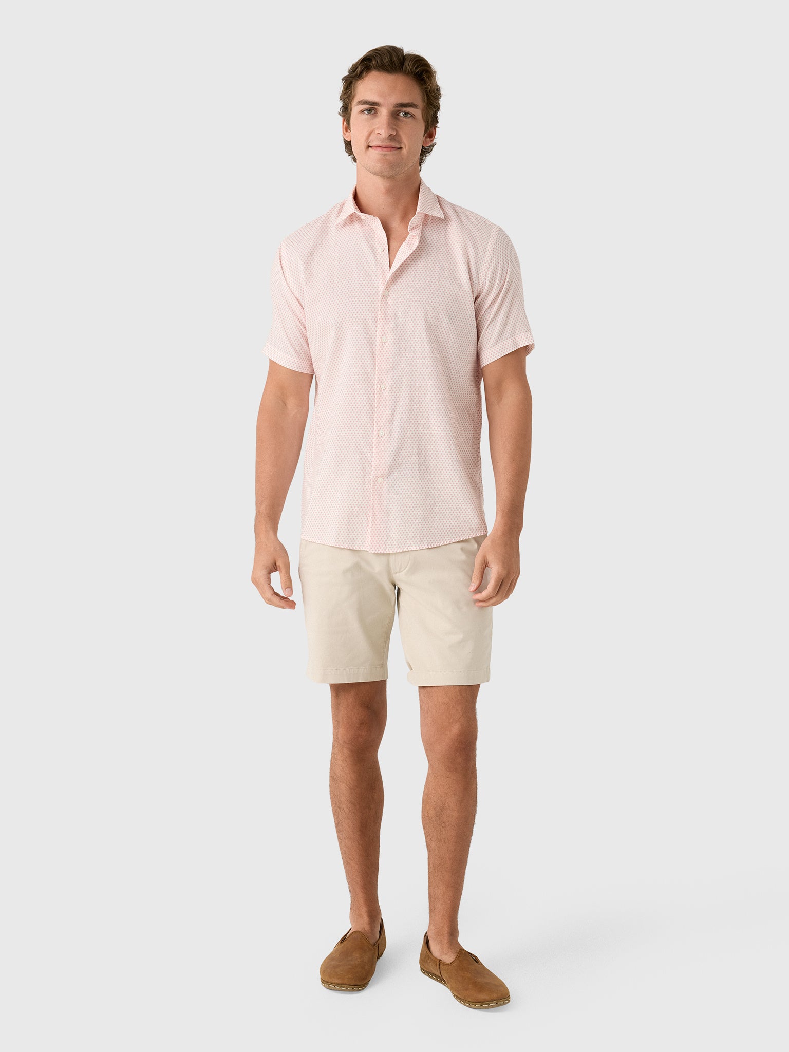 Peter Millar Crown Men's Tamarama Cotton Lyocell Sport Shirt - Saint Bernard