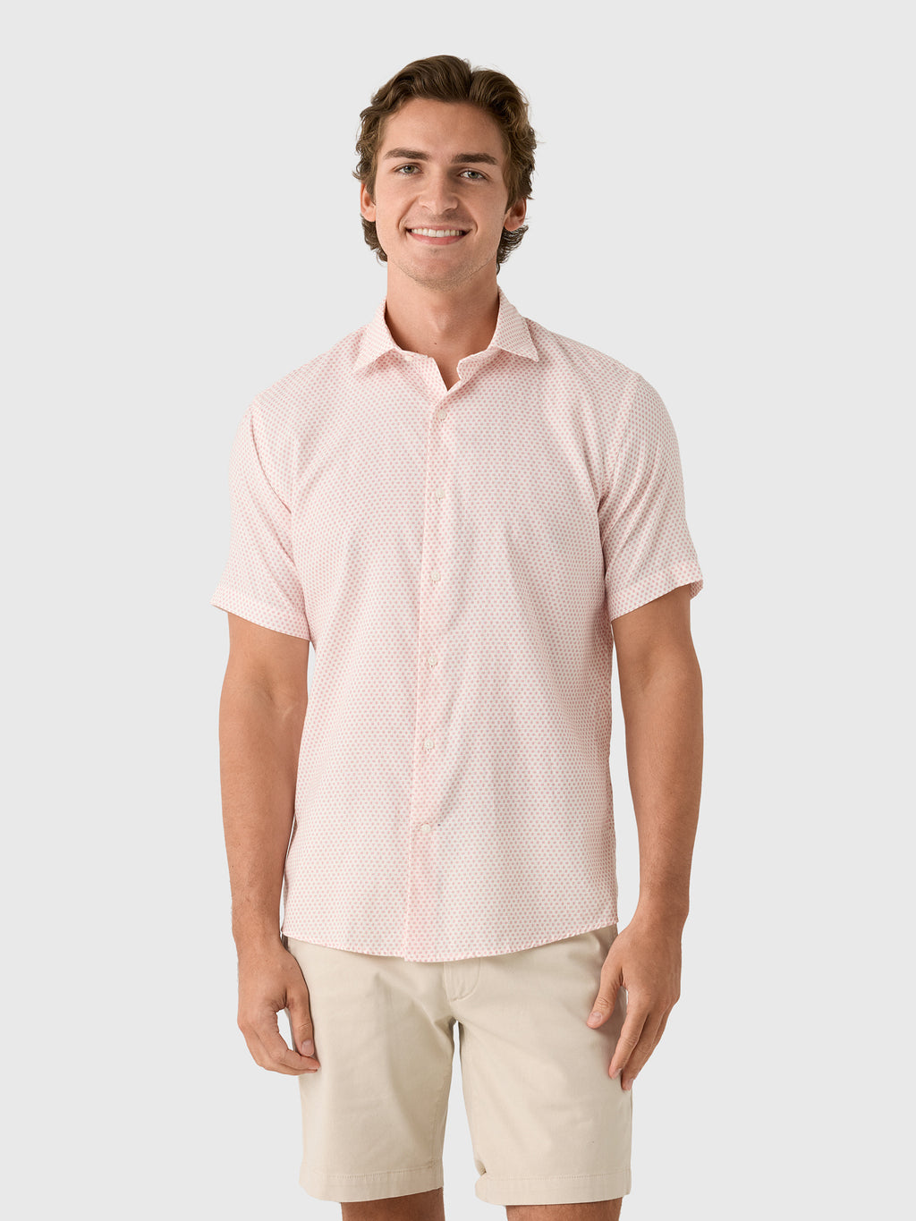 Peter Millar Crown Men's Tamarama Cotton Lyocell Sport Shirt - Saint Bernard