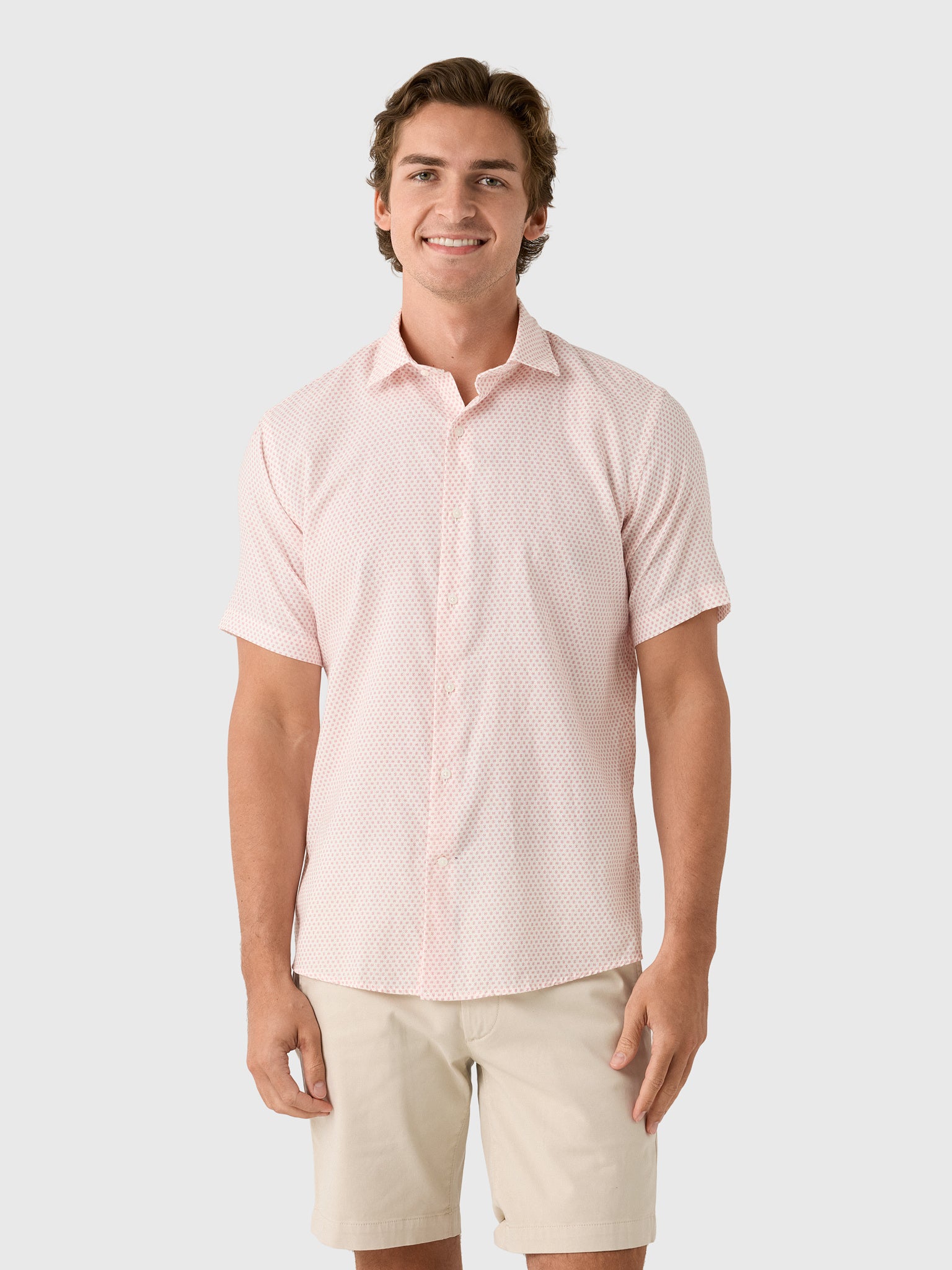 Peter Millar Crown Men's Tamarama Cotton Lyocell Sport Shirt - Saint Bernard