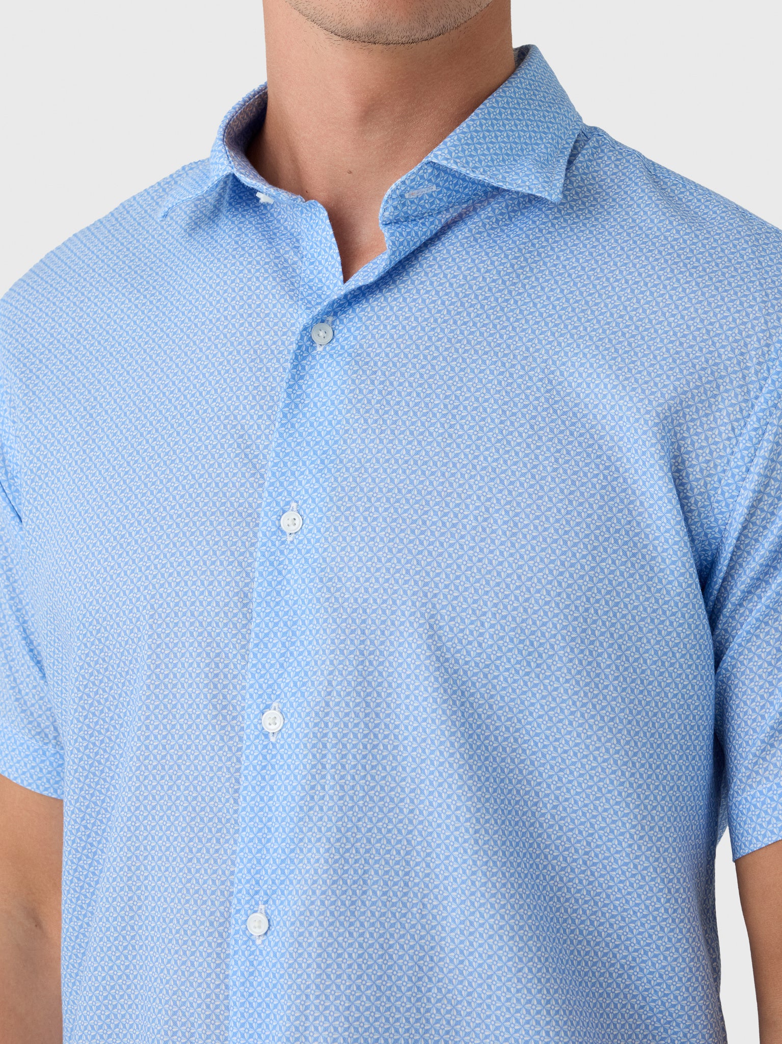 Peter Millar Crown Men's Windsail Cotton Lyocell Sport Shirt - Saint Bernard