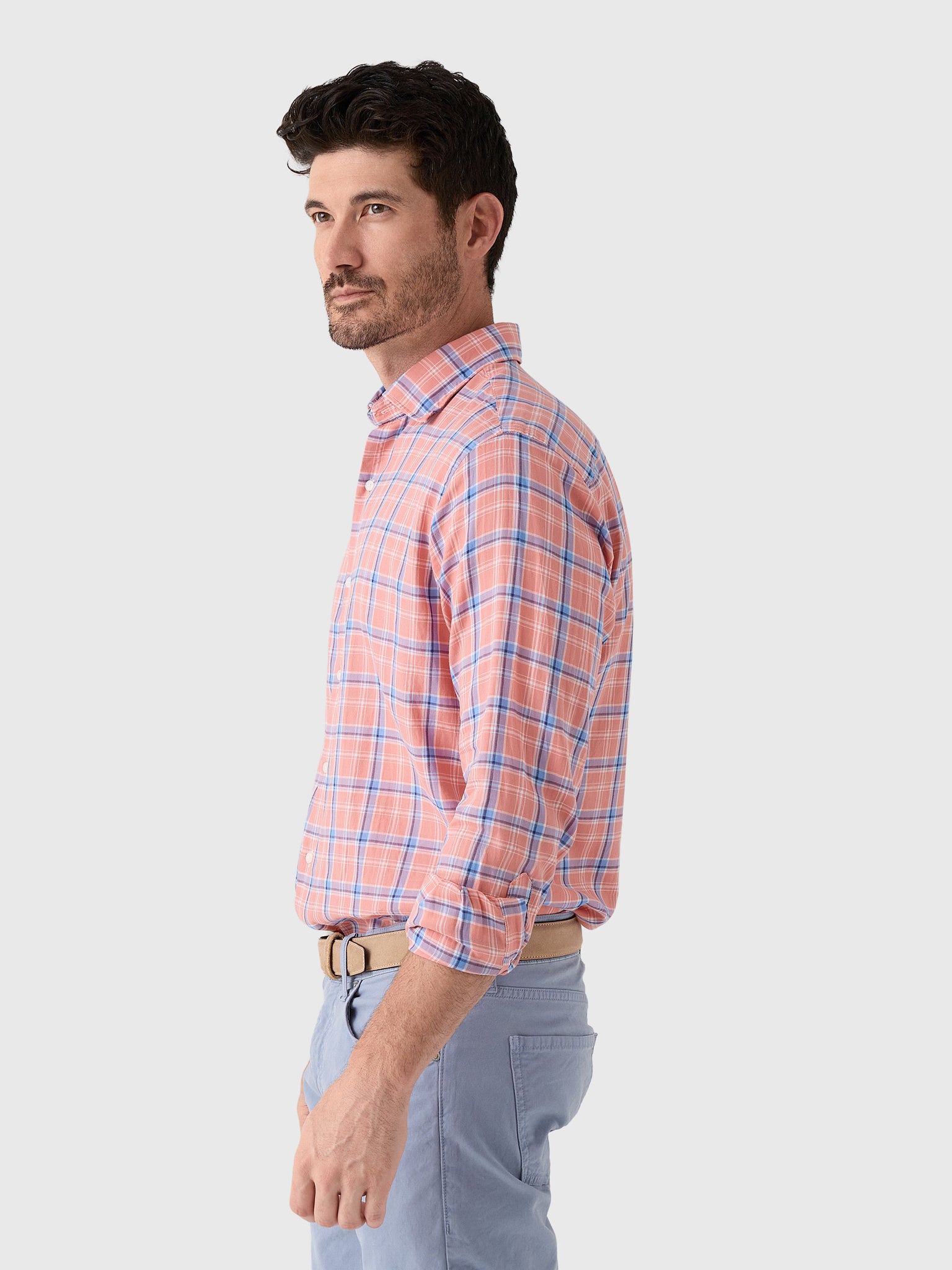 Peter Millar Crown Men's Triton Cotton Lyocell Sport Shirt - Saint Bernard