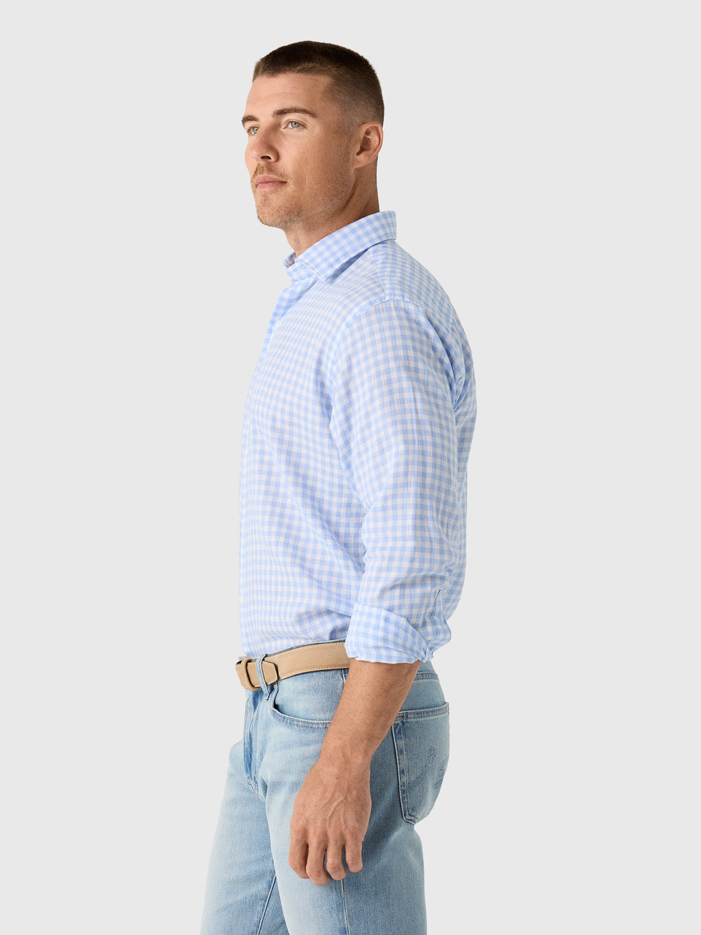 Peter Millar Crown Men's Breeze Cotton Lyocell Sport Shirt - Saint Bernard