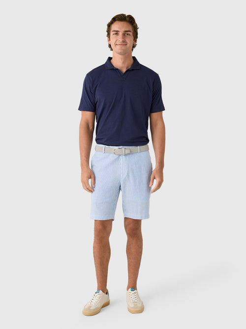 Peter Millar Crown Crafted Men's Surge Linen-Blend Stripe Performance Short