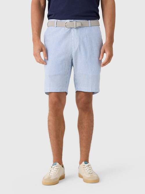 Peter Millar Crown Crafted Men's Surge Linen-Blend Stripe Performance Short