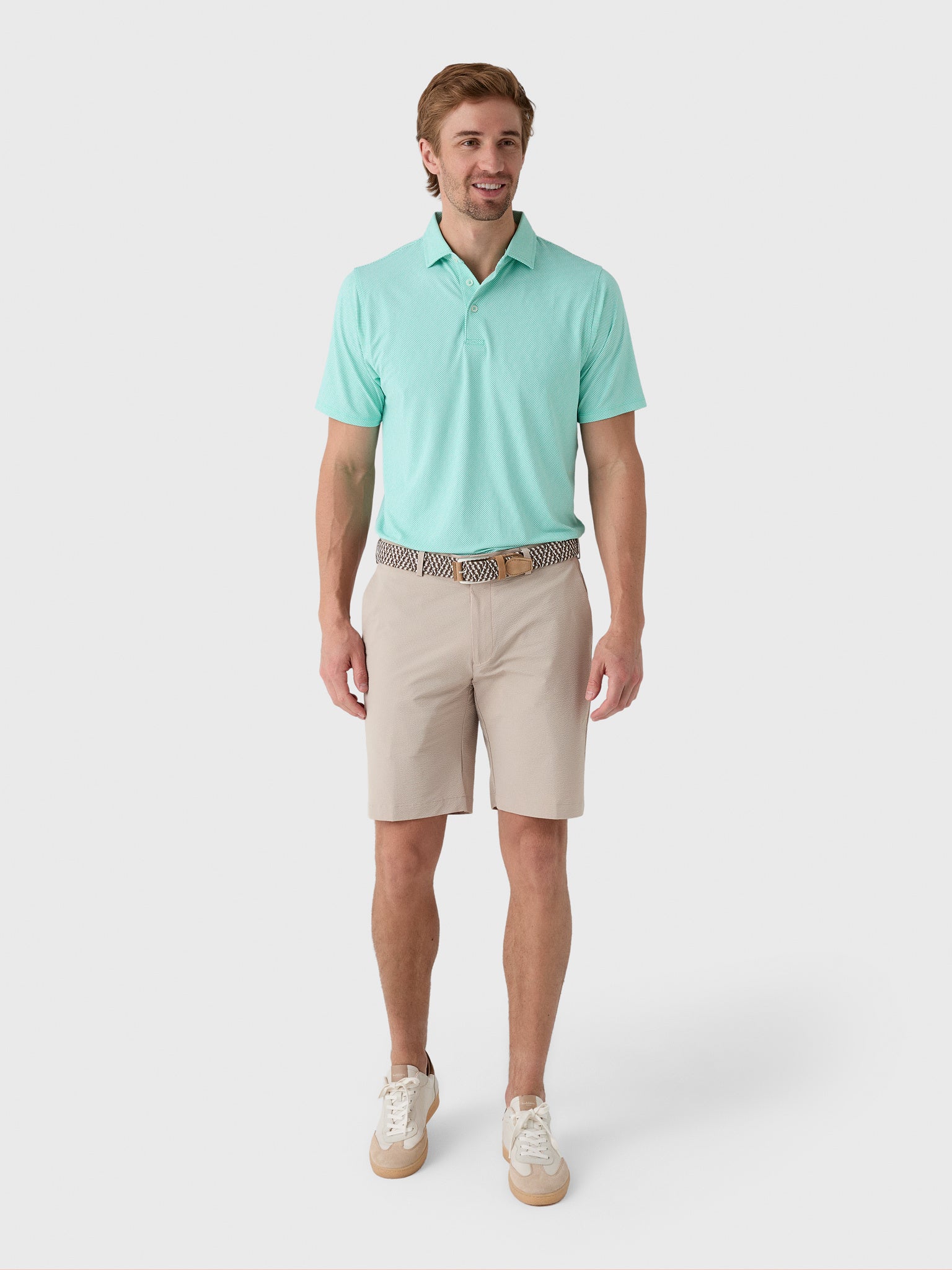 Peter Millar Crown Crafted Men's Matlock Seersucker Performance Short - Saint Bernard