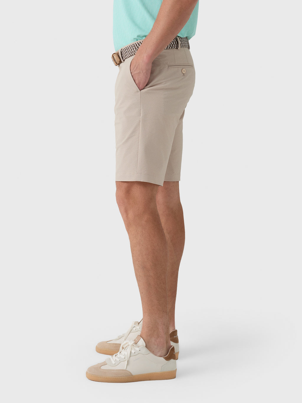 Peter Millar Crown Crafted Men's Matlock Seersucker Performance Short - Saint Bernard