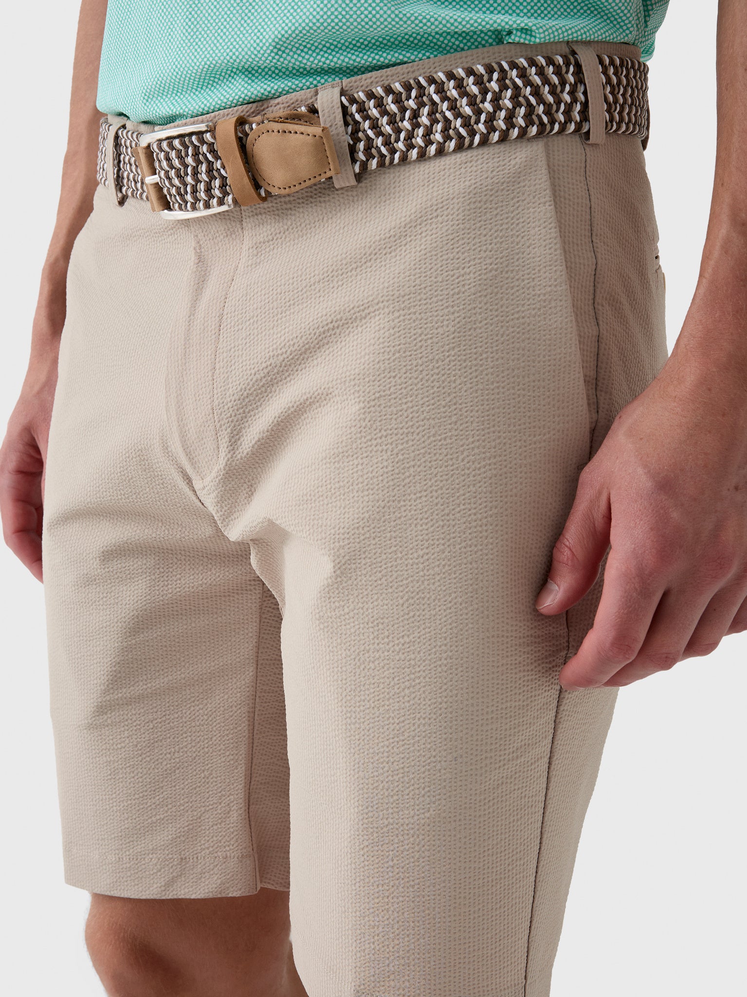 Peter Millar Crown Crafted Men's Matlock Seersucker Performance Short - Saint Bernard