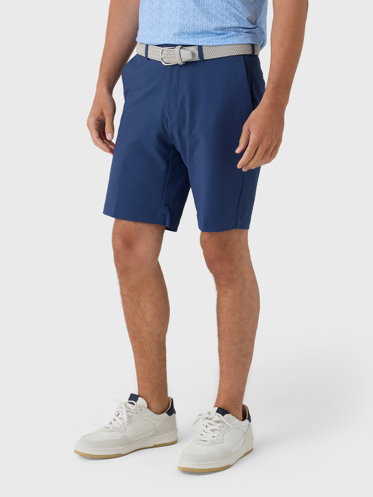 Peter Millar Crown Crafted Men's Matlock Seersucker Performance Short - Saint Bernard