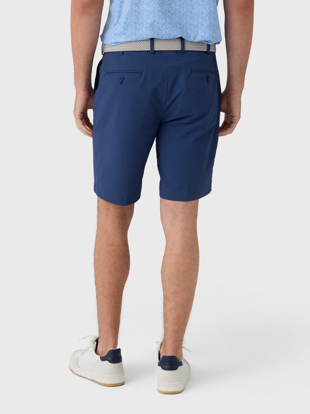 Peter Millar Crown Crafted Men's Matlock Seersucker Performance Short - Saint Bernard