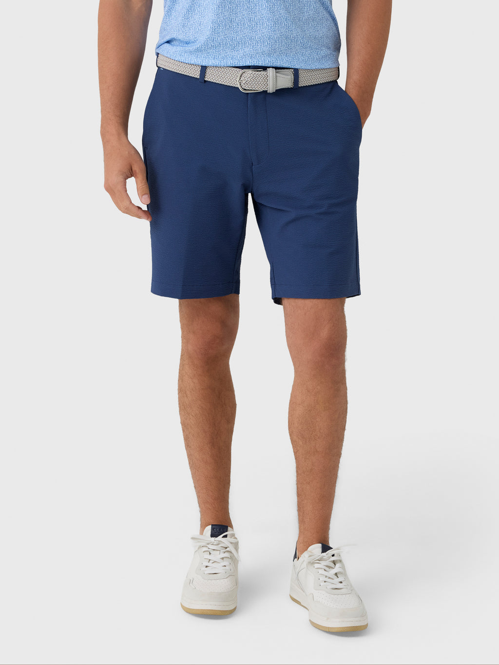 Peter Millar Crown Crafted Men's Matlock Seersucker Performance Short - Saint Bernard