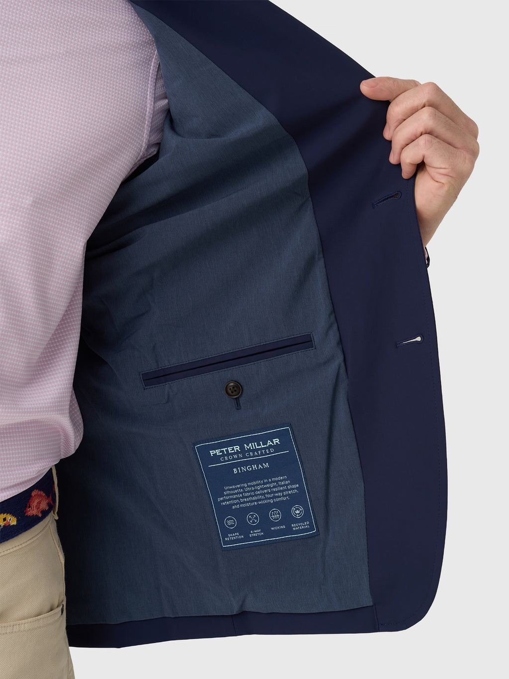 Peter Millar Crown Crafted Men's Bingham Performance Blazer - Saint Bernard