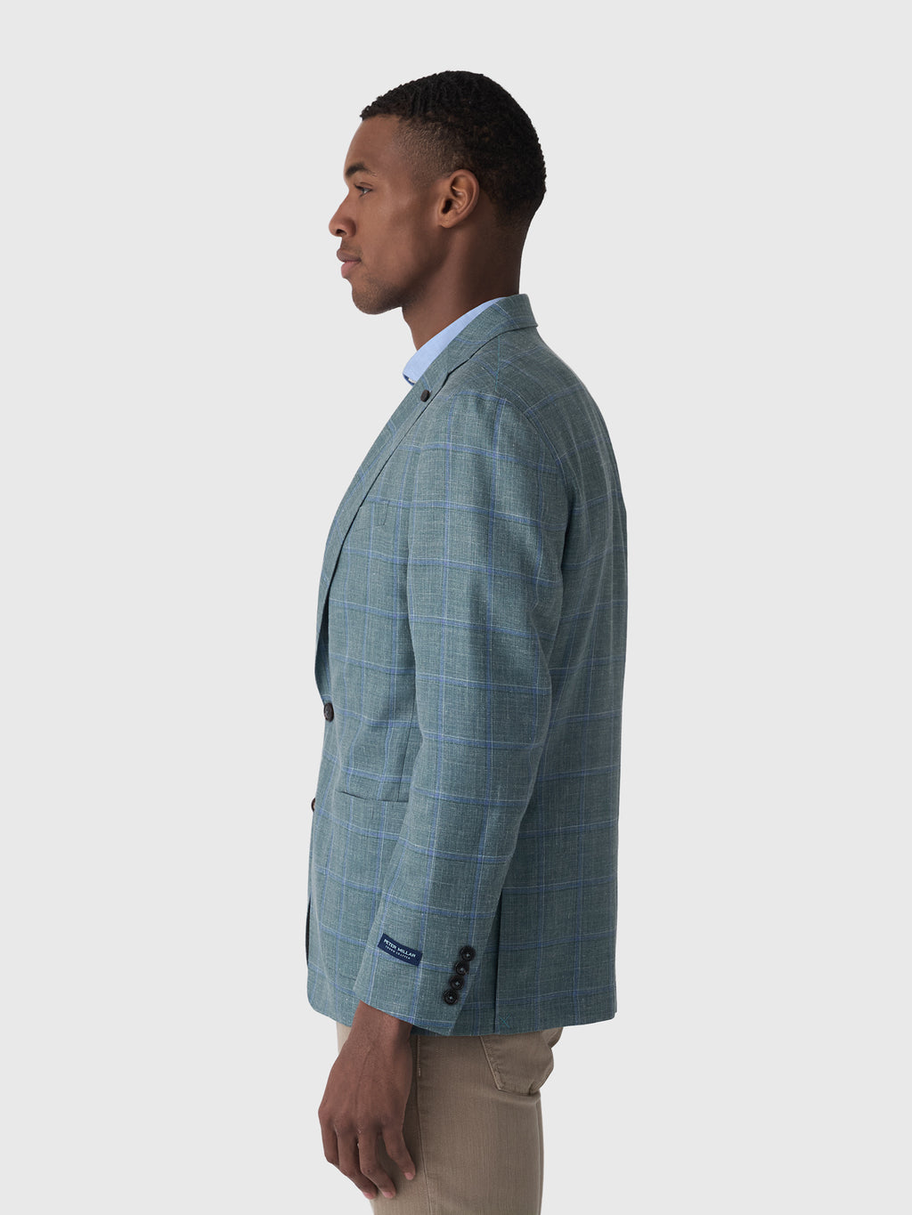 Peter Millar Crown Crafted Men's Salisbury Windowpane Soft Jacket - Saint Bernard