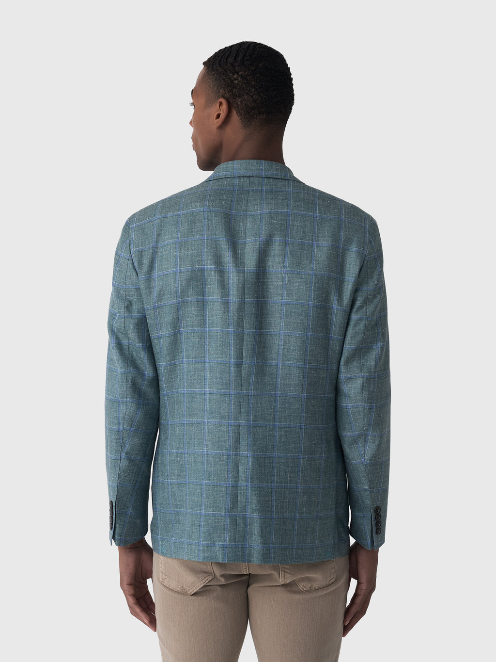 Peter Millar Crown Crafted Men's Salisbury Windowpane Soft Jacket - Saint Bernard