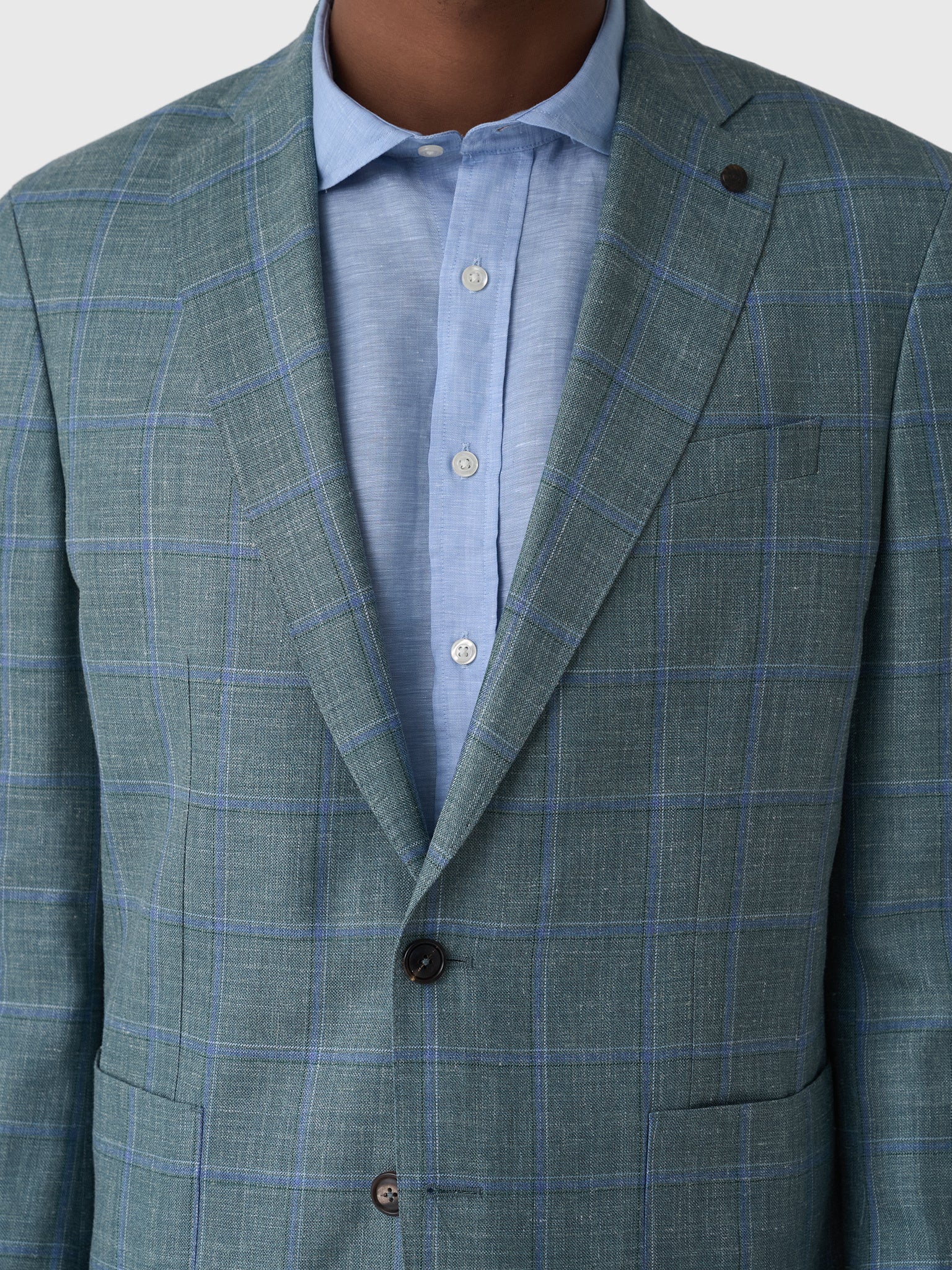 Peter Millar Crown Crafted Men's Salisbury Windowpane Soft Jacket - Saint Bernard