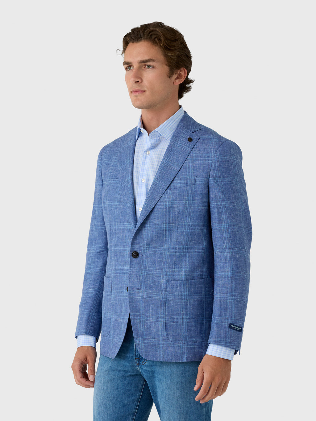 Peter Millar Crown Crafted Men's Reynolds Plaid Soft Jacket - Saint Bernard