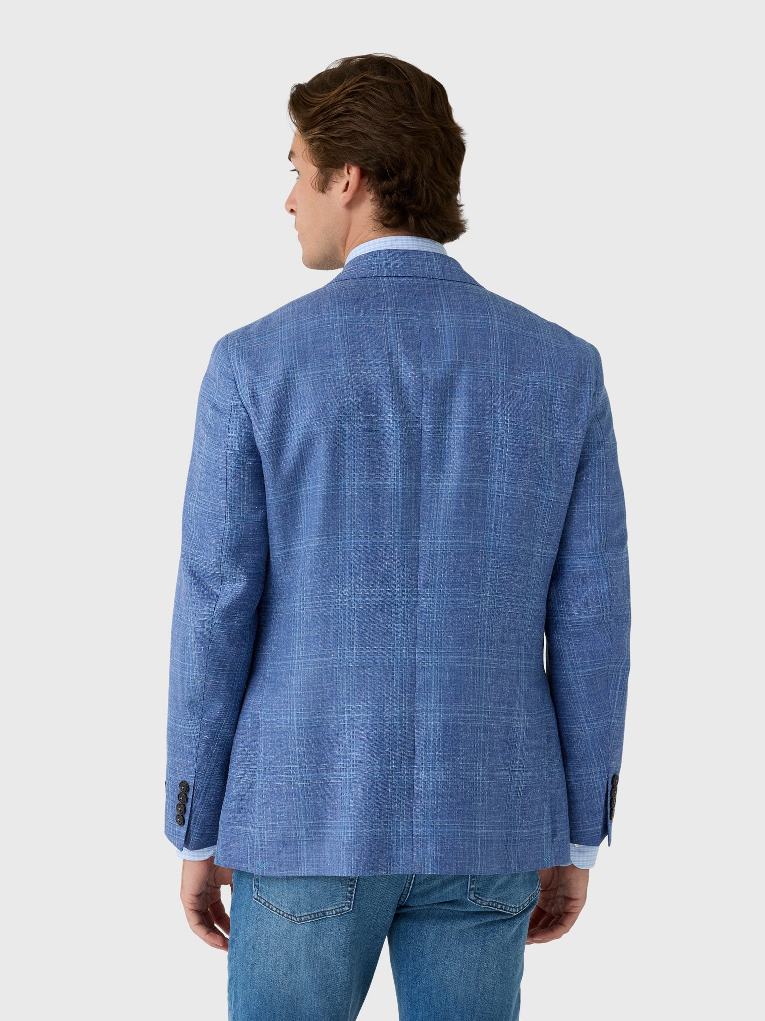 Peter Millar Crown Crafted Men's Reynolds Plaid Soft Jacket - Saint Bernard