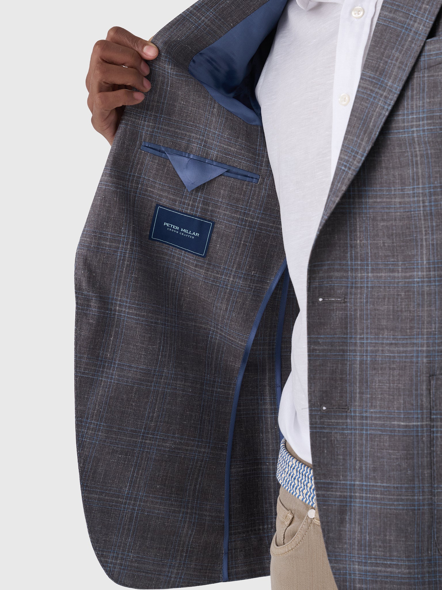 Peter Millar Crown Crafted Men's Pearce Plaid Soft Jacket - Saint Bernard