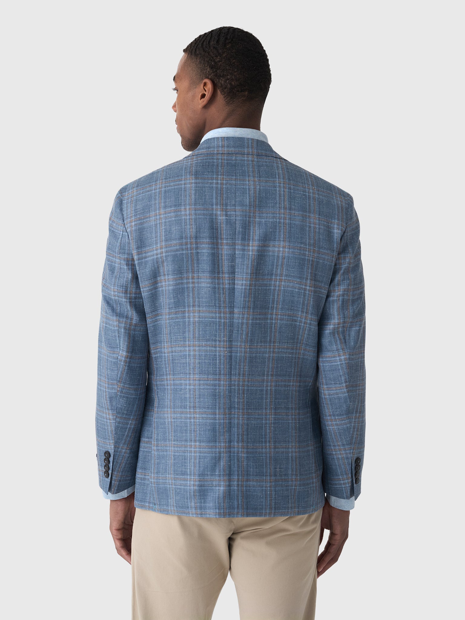 Peter Millar Crown Crafted Men's Hertford Plaid Soft Jacket - Saint Bernard