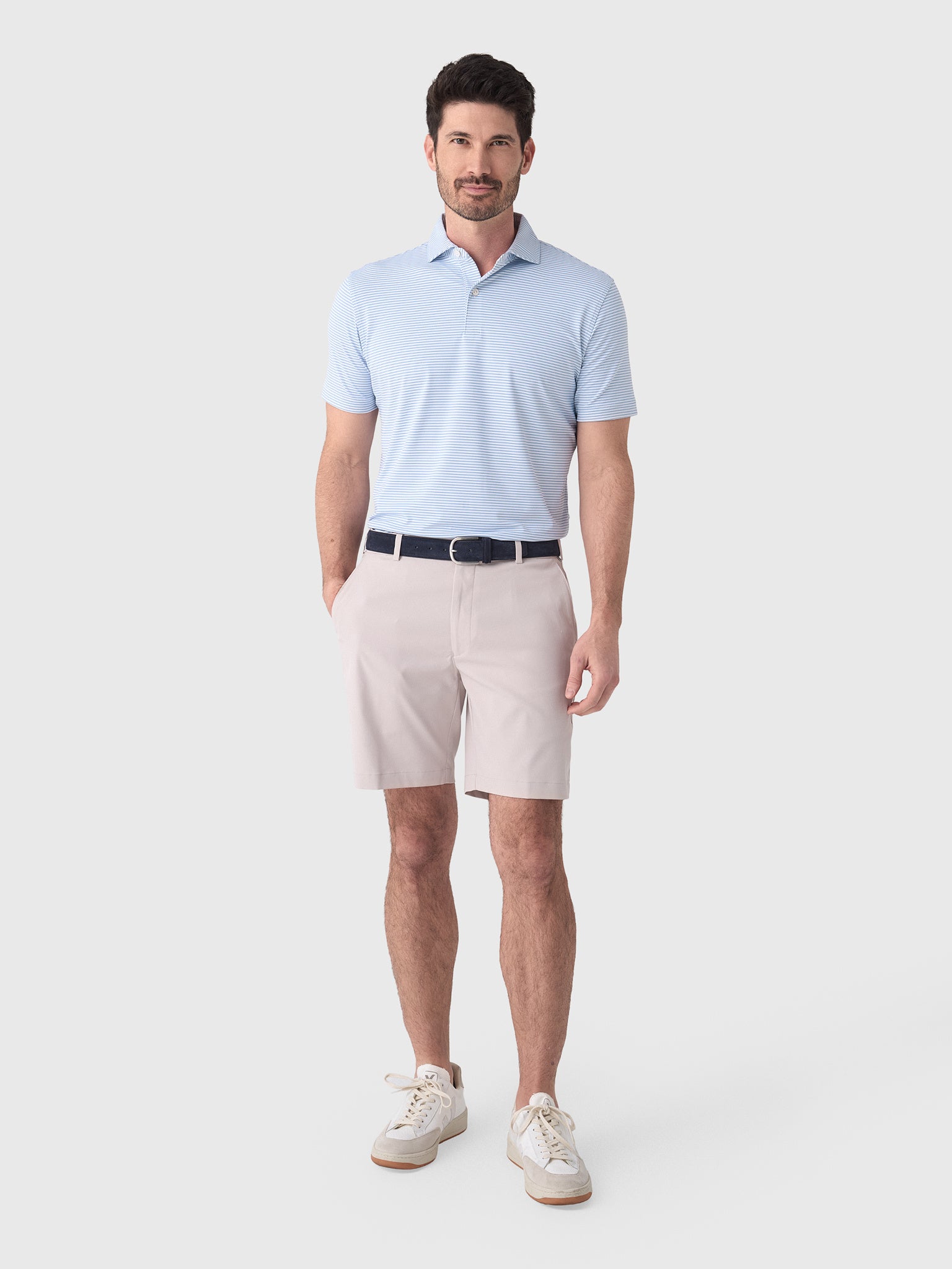 Peter Millar Crown Crafted Men's Ensemble Performance Jersey Polo - Saint Bernard