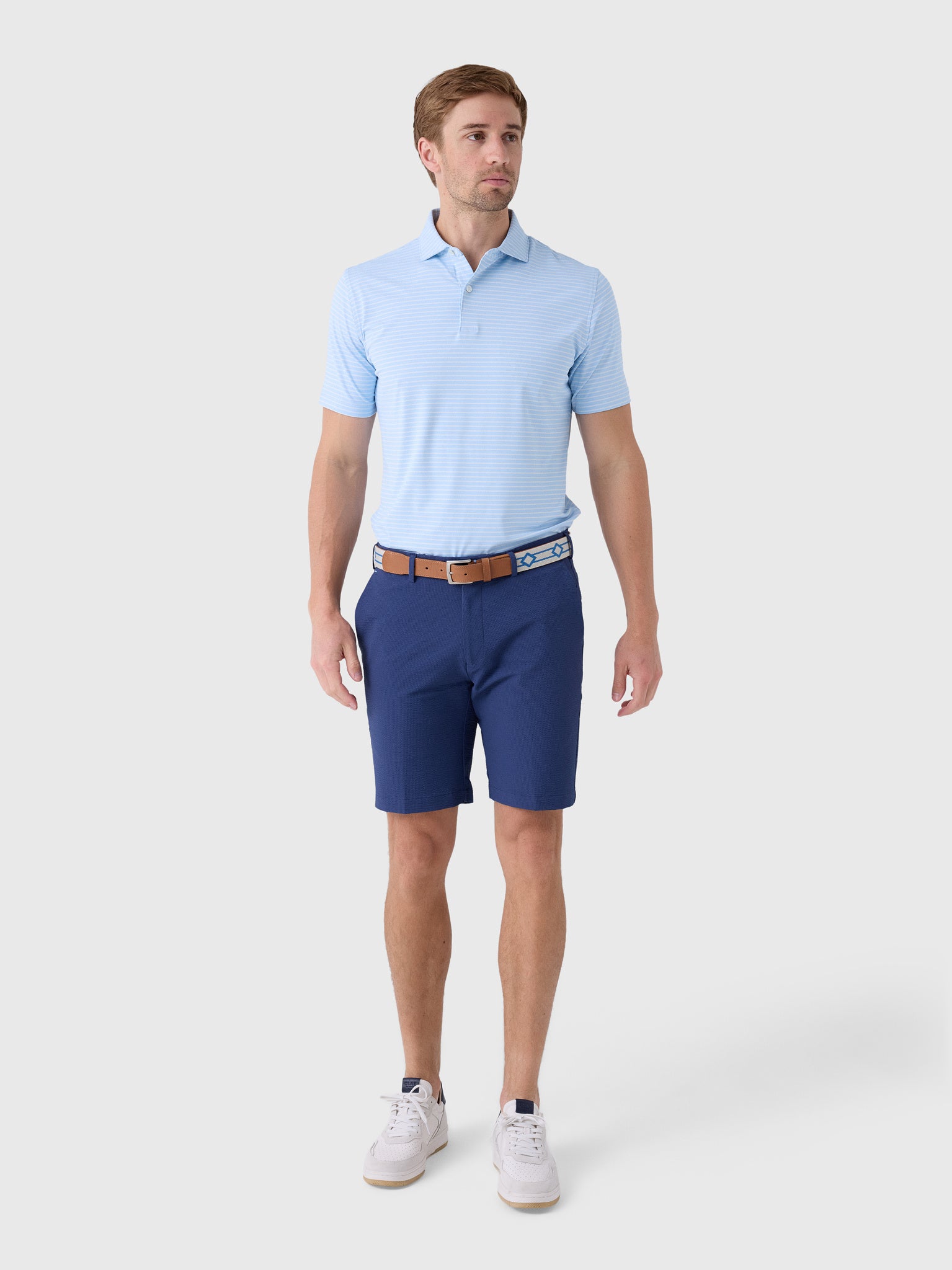 Peter Millar Crown Crafted Men's Keynote Performance Jersey Polo - Saint Bernard