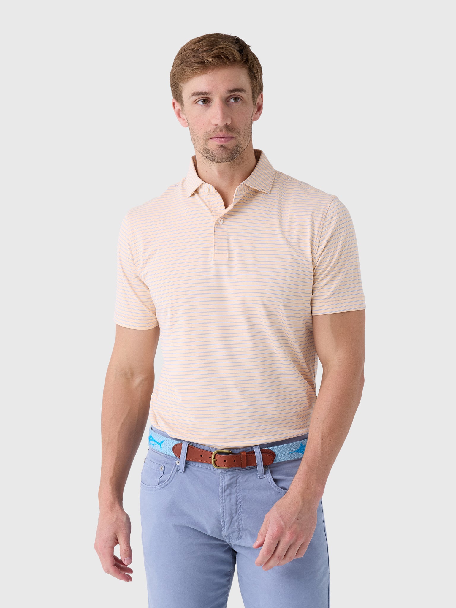 Peter Millar Crown Crafted Men's Keynote Performance Jersey Polo - Saint Bernard