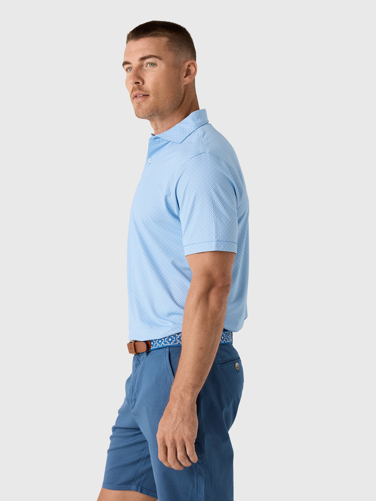 Peter Millar Crown Crafted Men's Granada Performance Jersey Polo - Saint Bernard
