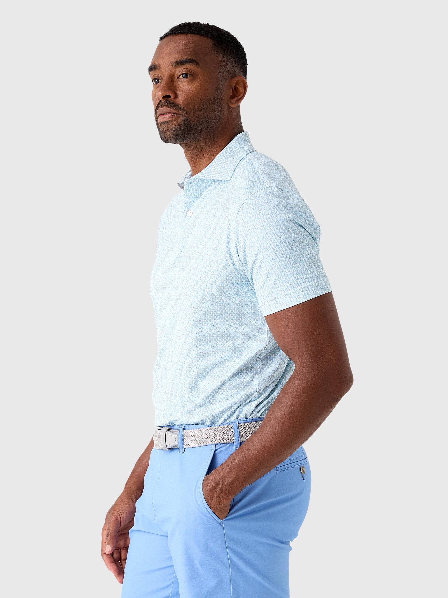 Peter Millar Crown Crafted Men's Wood Fired Performance Jersey Polo - Saint Bernard