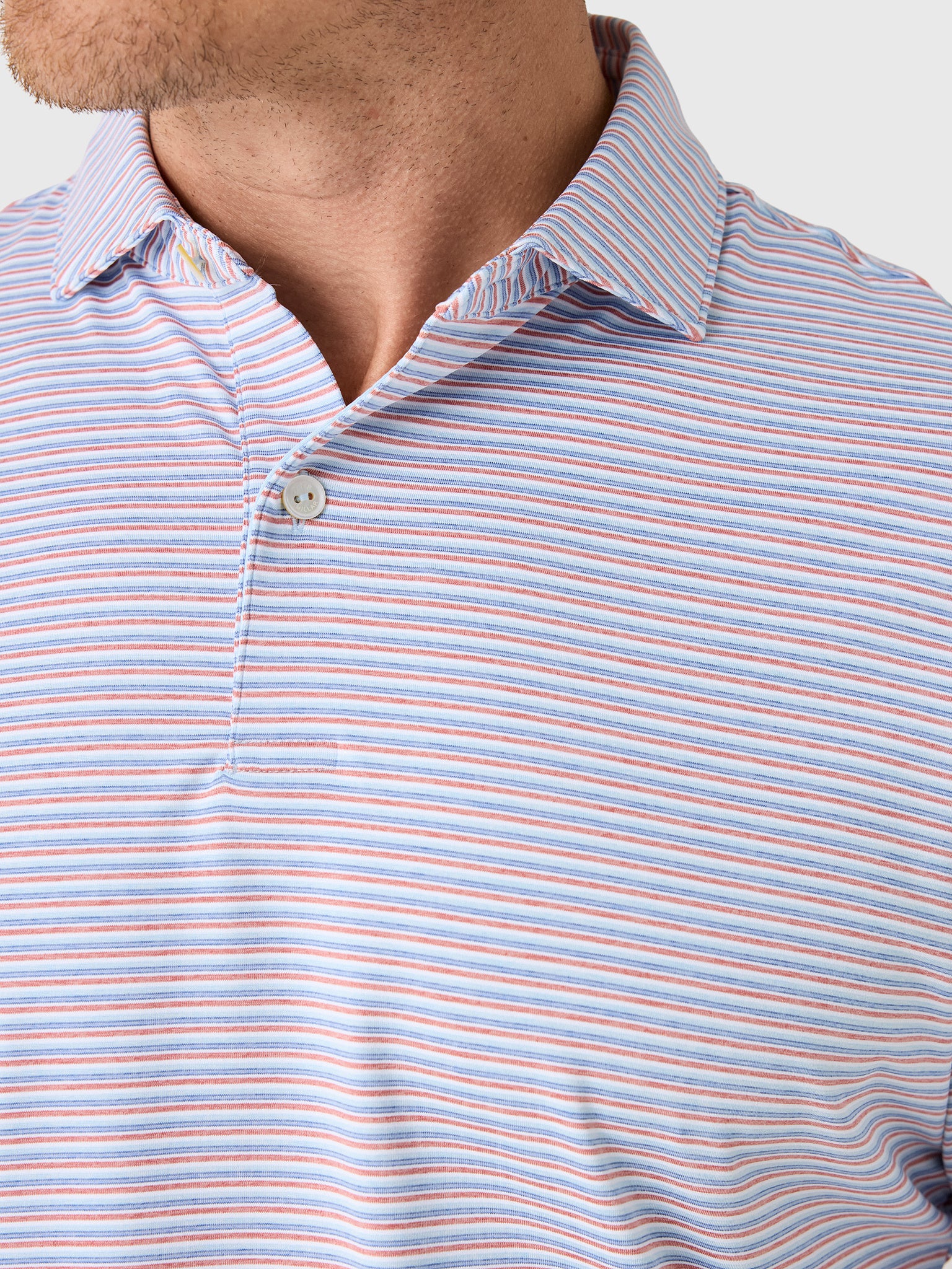 Peter Millar Crown Crafted Men's Alda Performance Jersey Polo - Saint Bernard