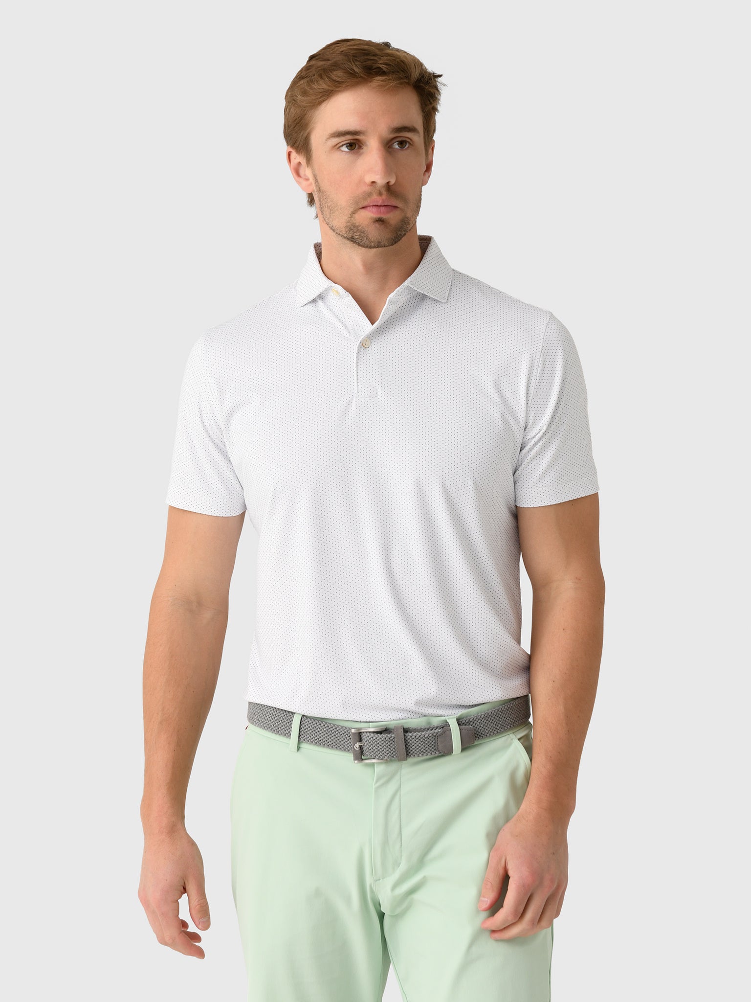 Peter Millar Crown Crafted Men's Fermata Performance Jersey Polo - Saint Bernard