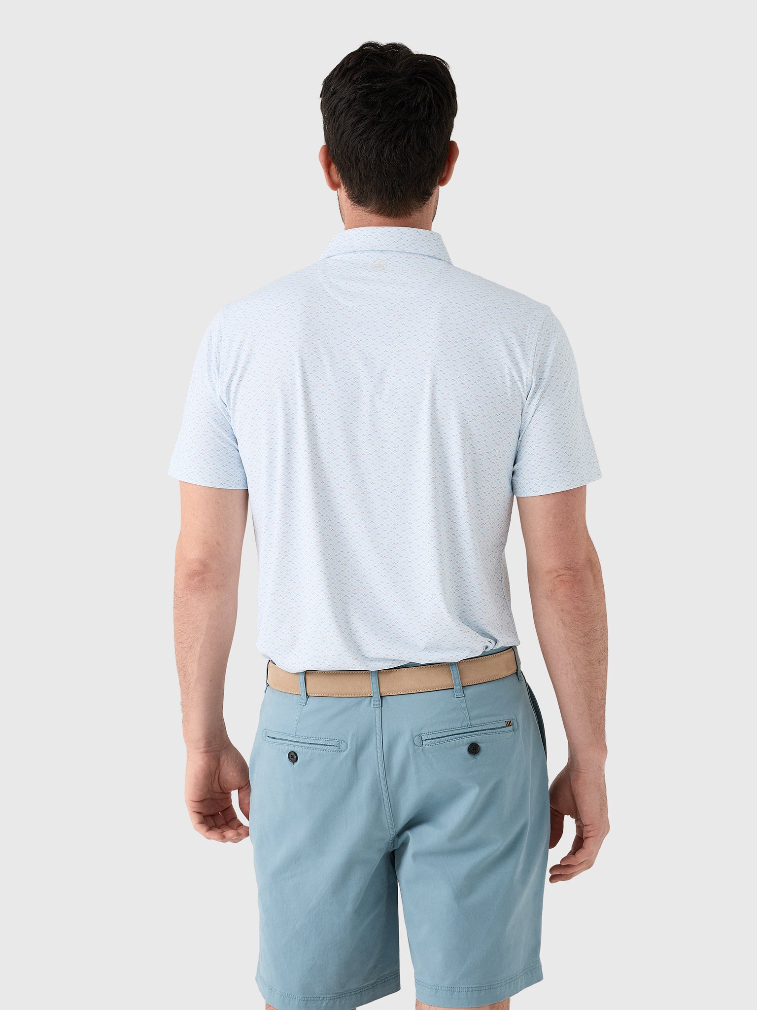 Peter Millar Crown Crafted Men's Soprano Waves Performance Jersey Polo - Saint Bernard
