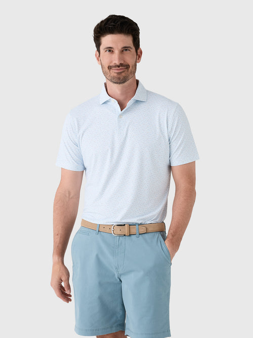 Peter Millar Crown Crafted Men's Soprano Waves Performance Jersey Polo