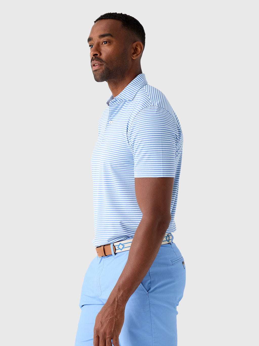 Peter Millar Crown Crafted Men's Verse Performance Mesh Polo - Saint Bernard