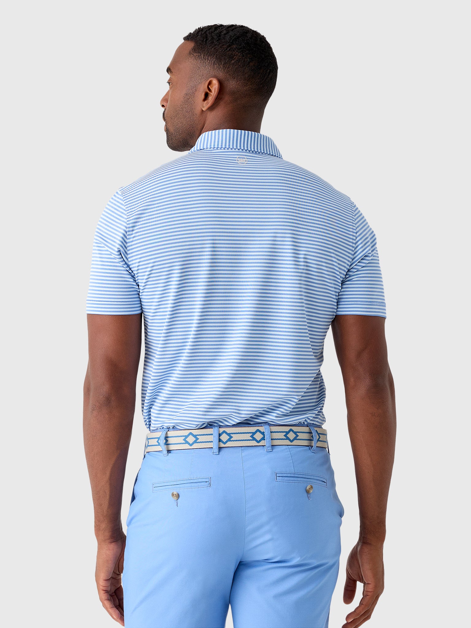 Peter Millar Crown Crafted Men's Verse Performance Mesh Polo - Saint Bernard