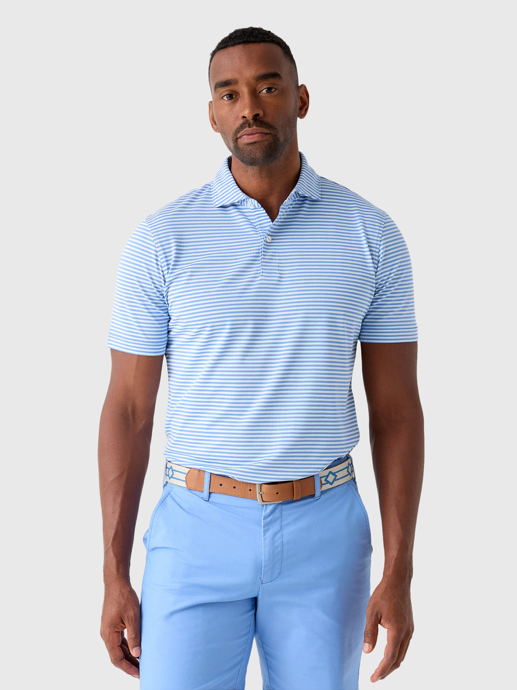Peter Millar Crown Crafted Men's Verse Performance Mesh Polo - Saint Bernard