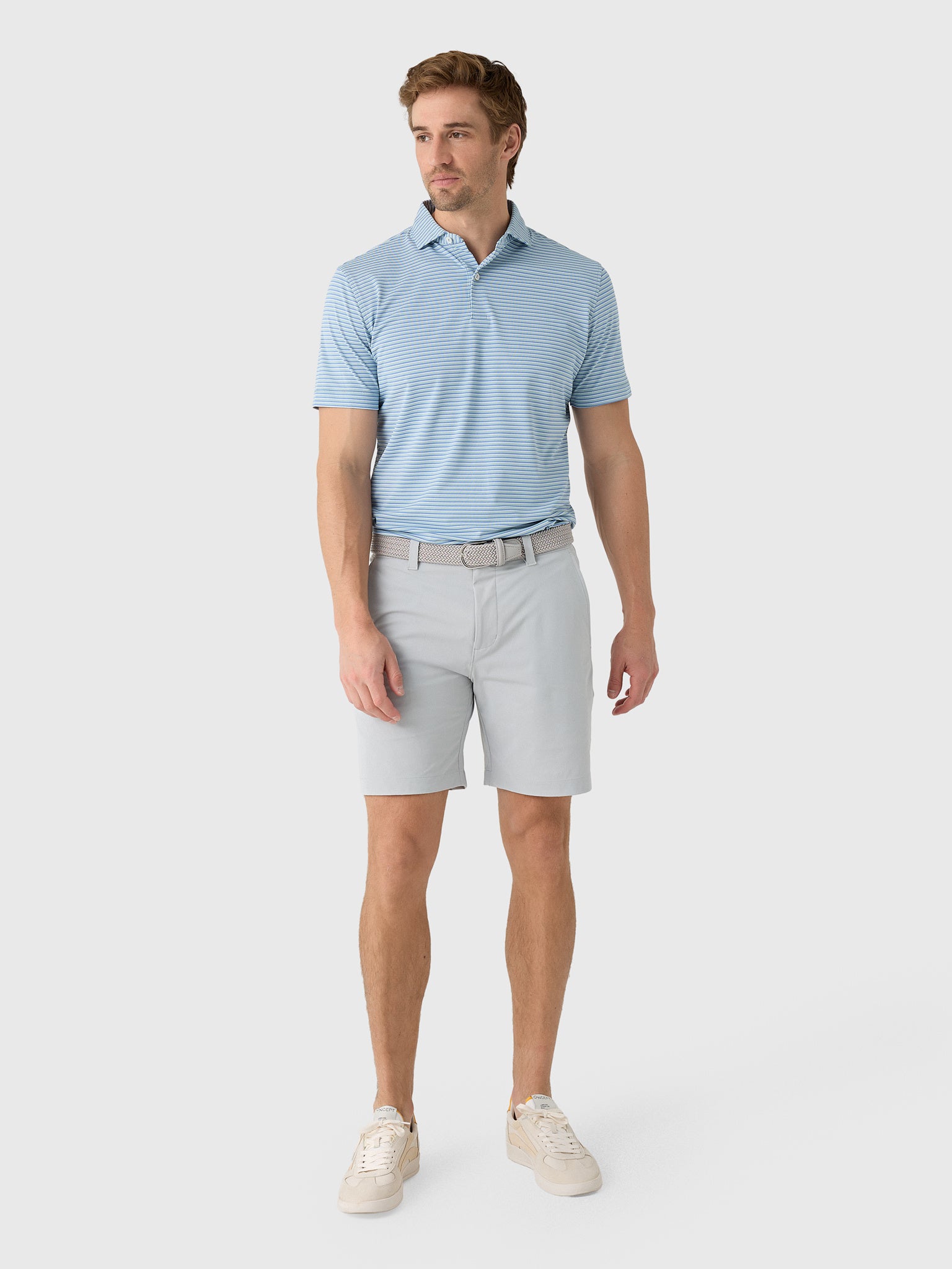 Peter Millar Crown Crafted Men's Tempo Performance Mesh Polo - Saint Bernard