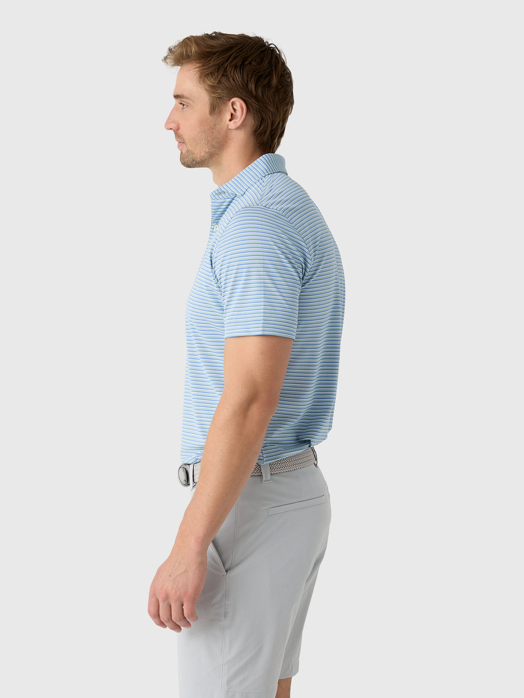 Peter Millar Crown Crafted Men's Tempo Performance Mesh Polo - Saint Bernard