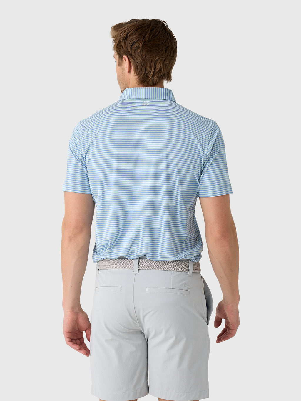 Peter Millar Crown Crafted Men's Tempo Performance Mesh Polo - Saint Bernard