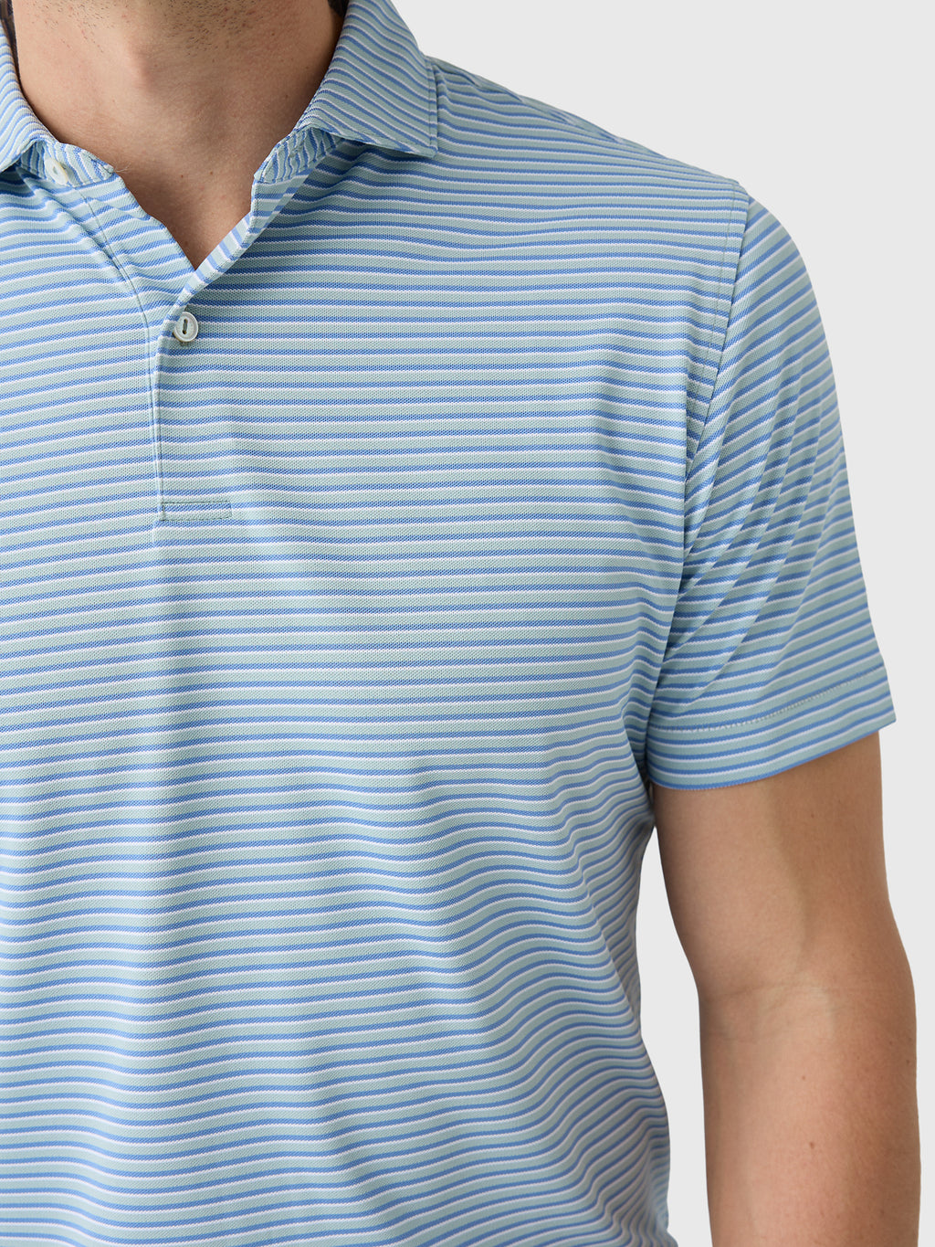 Peter Millar Crown Crafted Men's Tempo Performance Mesh Polo - Saint Bernard