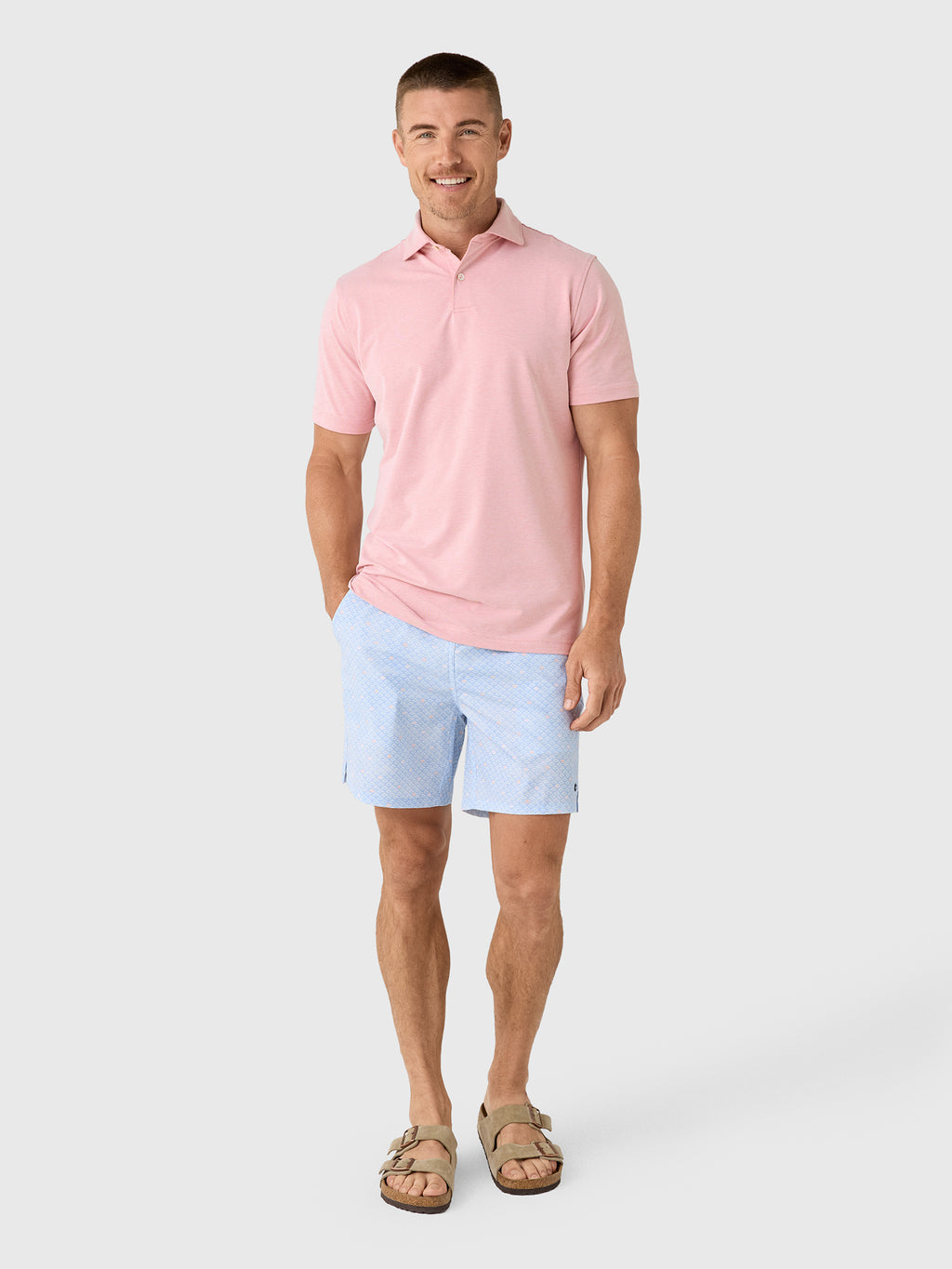 Peter Millar Crown Crafted Men's Albatross Cotton Blend Piqué Polo - Saint Bernard