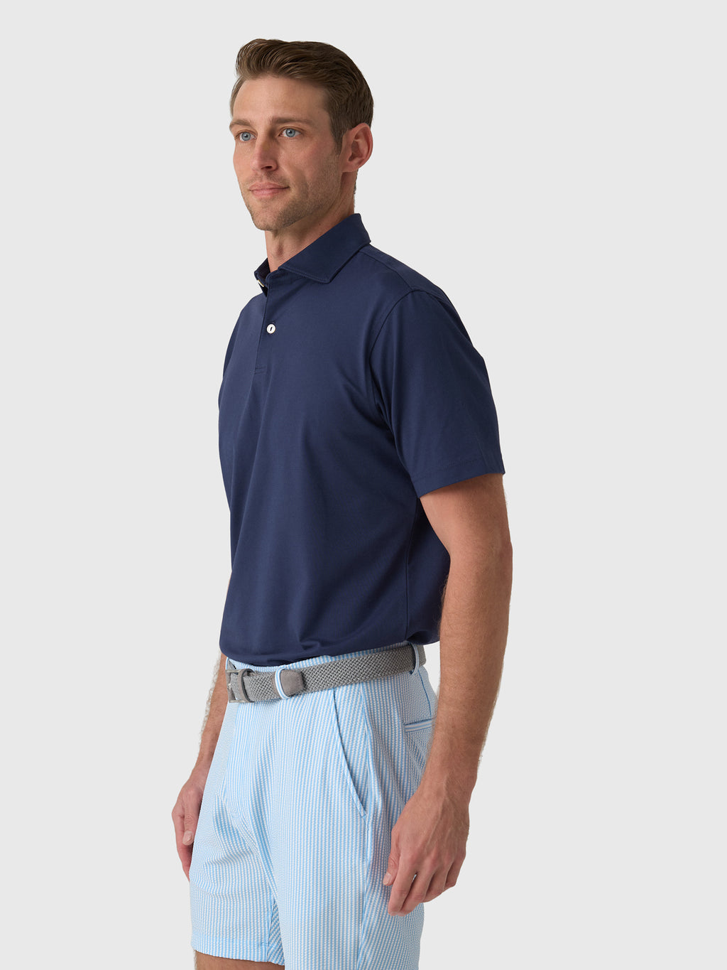 Peter Millar Crown Crafted Men's Albatross Cotton Blend Piqué Polo - Saint Bernard
