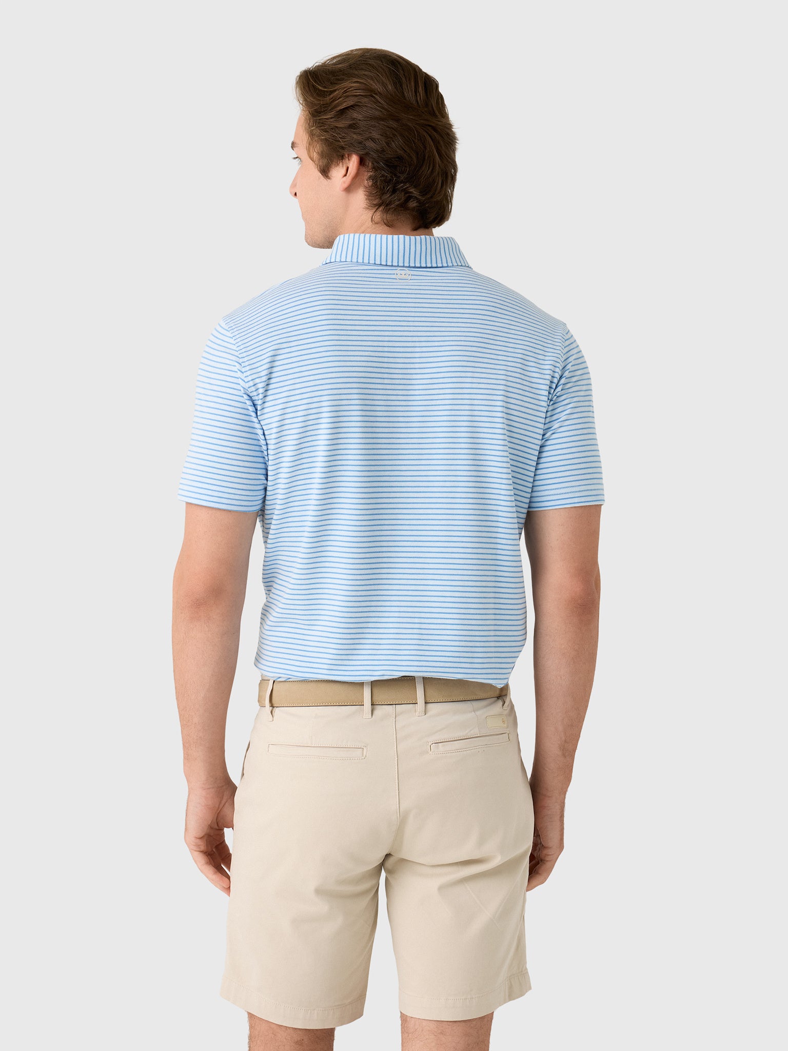 Peter Millar Crown Crafted Men's Albatross Stripe Cotton Blend Piqué Polo - Saint Bernard