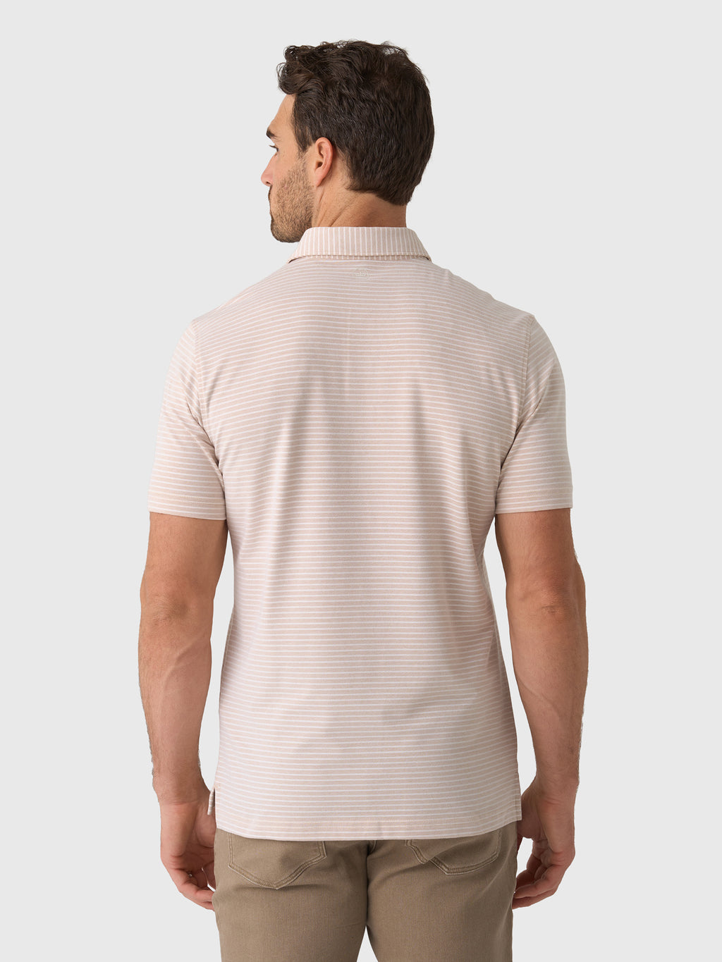 Peter Millar Crown Crafted Men's Albatross Stripe Cotton Blend Piqué Polo - Saint Bernard