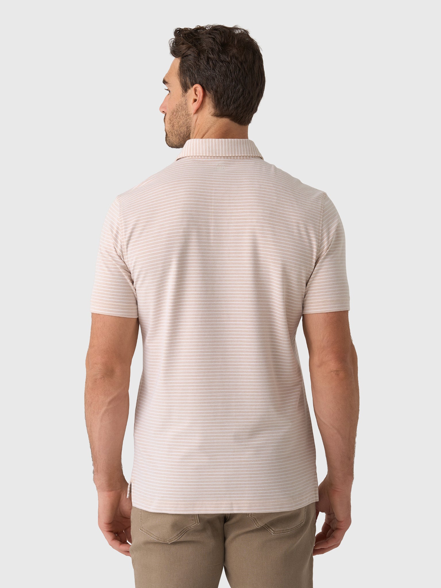 Peter Millar Crown Crafted Men's Albatross Stripe Cotton Blend Piqué Polo - Saint Bernard