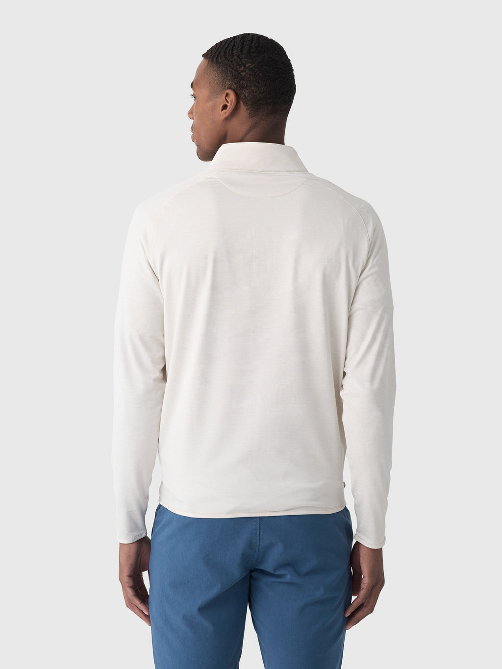 Peter Millar Crown Crafted Men's Stealth Stripe Performance Quarter-Zip - Saint Bernard